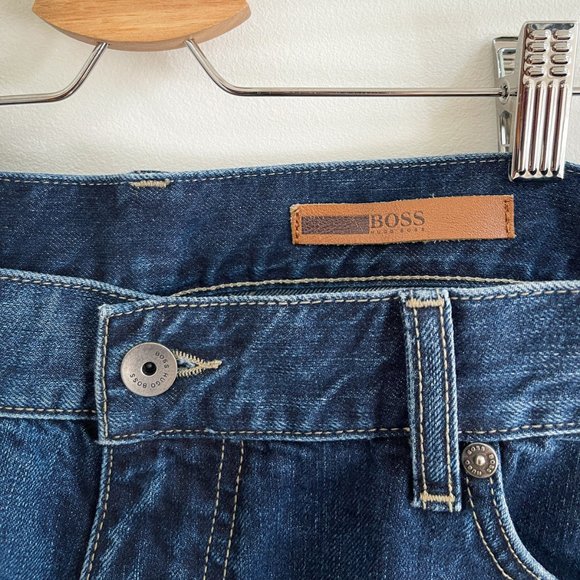 Hugo Boss Dark Blue Texas Regular Fit Straight Leg Mens 5-pocket Jeans W40 L34 - Picture 6 of 8